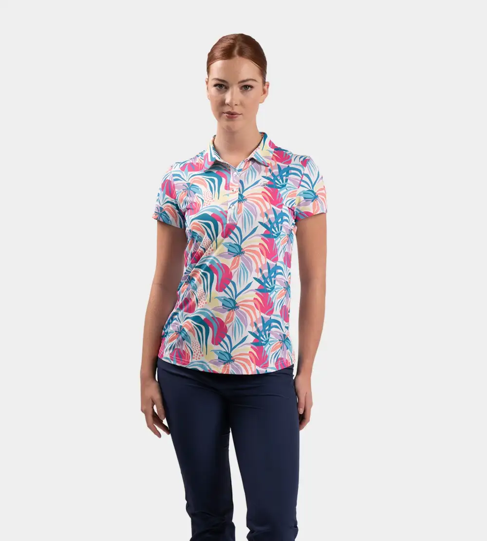 003574670c0517a9a23e1342c8474da77c2260b5 LADIES TROPIC POLO - WHITE - Image 1