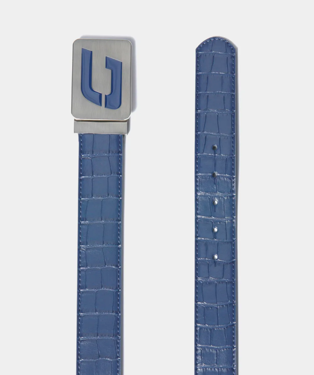 31fa37f3775217b89950d3ae43d0eb5c92c77da1 MEN'S CROC GOLF LEATHER BELT - NAVY (ONE SIZE FITS ALL) - Image 1