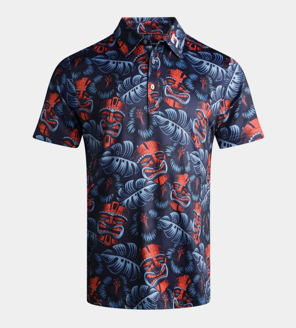 343cddc67d2c0129e92dfe5222cee6a9ba457334 TIKI POLO - NAVY / ORANGE - Image 1