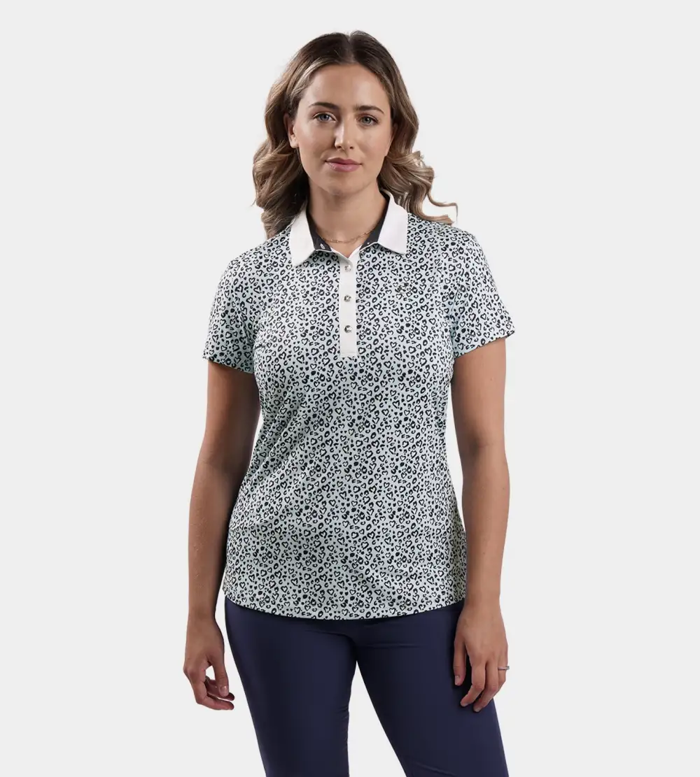 348ec009fc723a55e6d5ccbd505c8d1813fcc116 LADIES HEART POLO - NAVY - Image 1