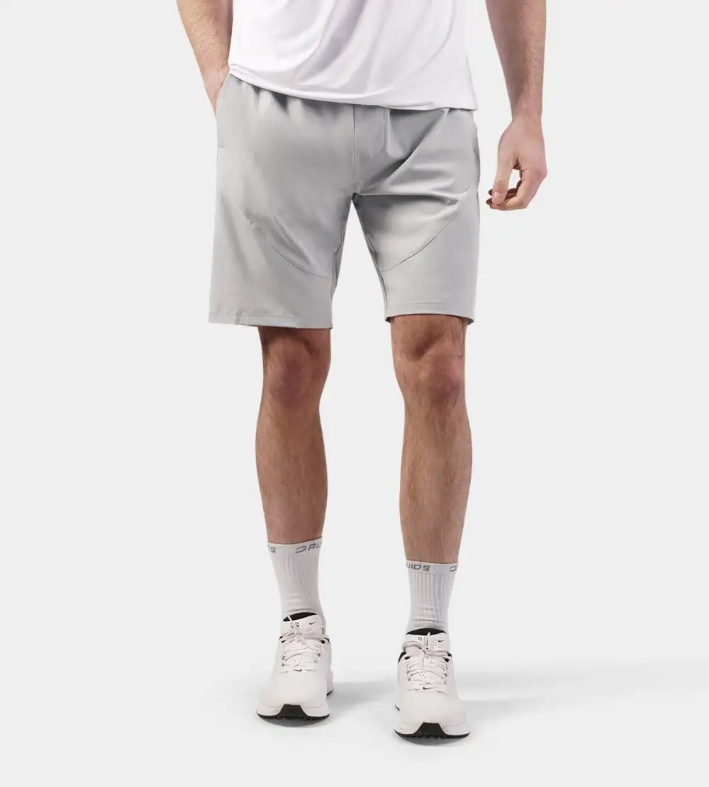 4081b04cf5da607cdc2a904721461ffb8453961d LUXE GOLF SHORTS - GREY - Image 1