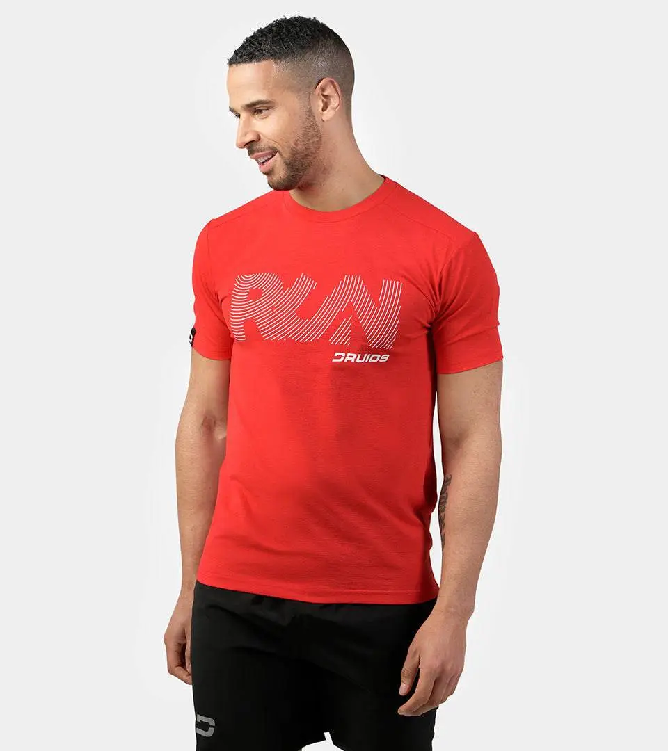 5deb0ba200d4abda54e58c16923a6adc08e9a597 MEN'S RUN SPORTS T-SHIRT - RED - Image 1