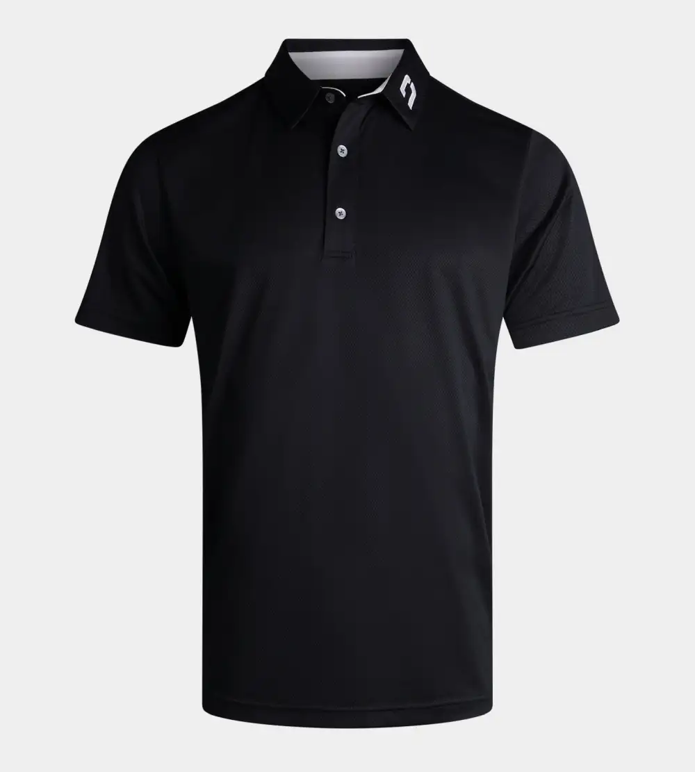 70c207c437e6a3ee41ca10b68f968df54dbd2e3d HONEYCOMB POLO - BLACK - Image 1