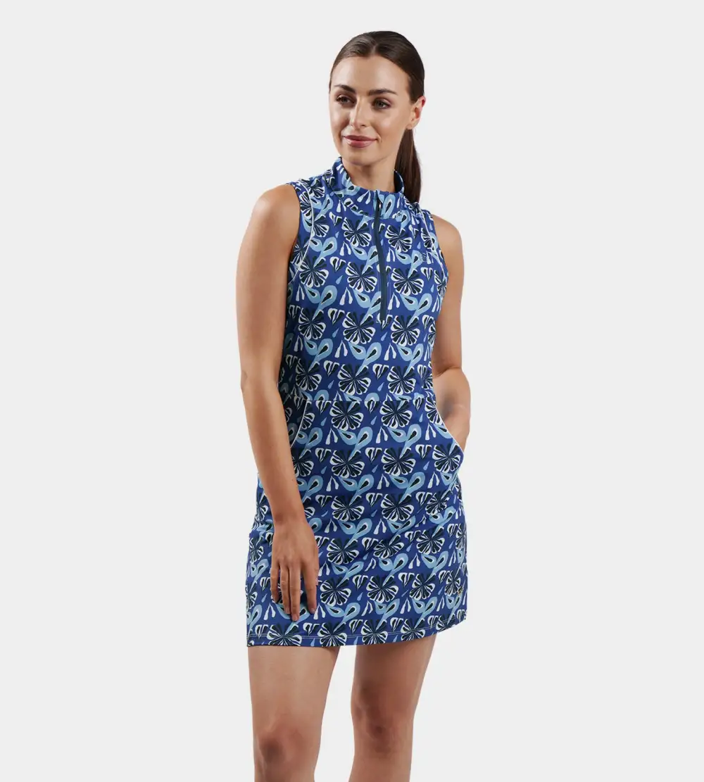 72fbae0b4beae546b689f687bf9918e4b8c563c6 LADIES LUXE DRESS - FLORAL BLUE - Image 1
