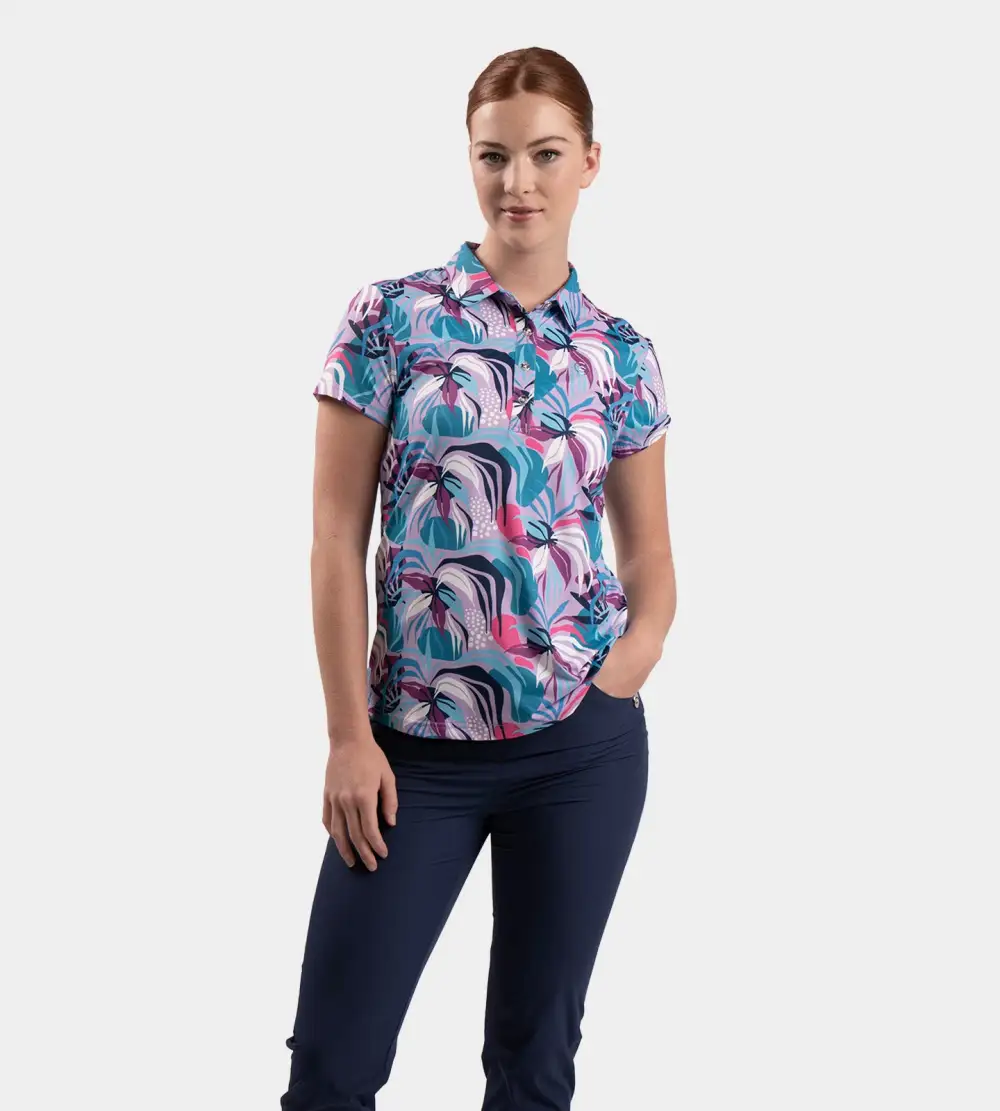 988b2af94166a3db118389bfd373ca507a8df3ff LADIES TROPIC POLO - LAVENDAR - Image 1