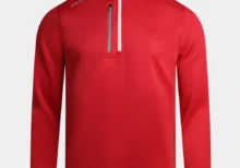 MEN'S ULTRA BLEND GOLF MIDLAYER 1/4 ZIP - RED