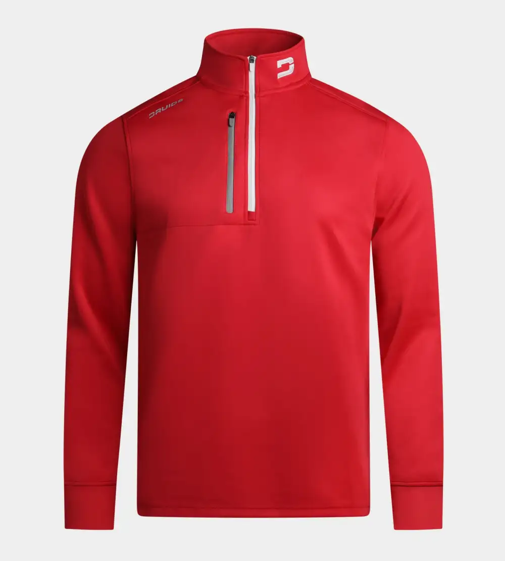 9fcc36078192393a8bb0bff99123d23870fe6215 MEN'S ULTRA BLEND GOLF MIDLAYER 1/4 ZIP - RED - Image 1