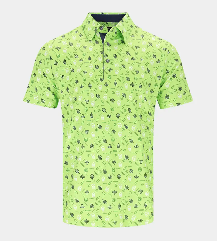 b06ca54768c0d08b1a1c9593f97465d48fa22ff2 HOPS N BARLEY POLO - LIME - Image 1