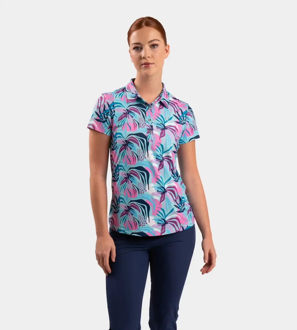 c2d13c00bfcb86815b52bfe0206578cc1ebbb746 LADIES TROPIC POLO - MINT - Image 1
