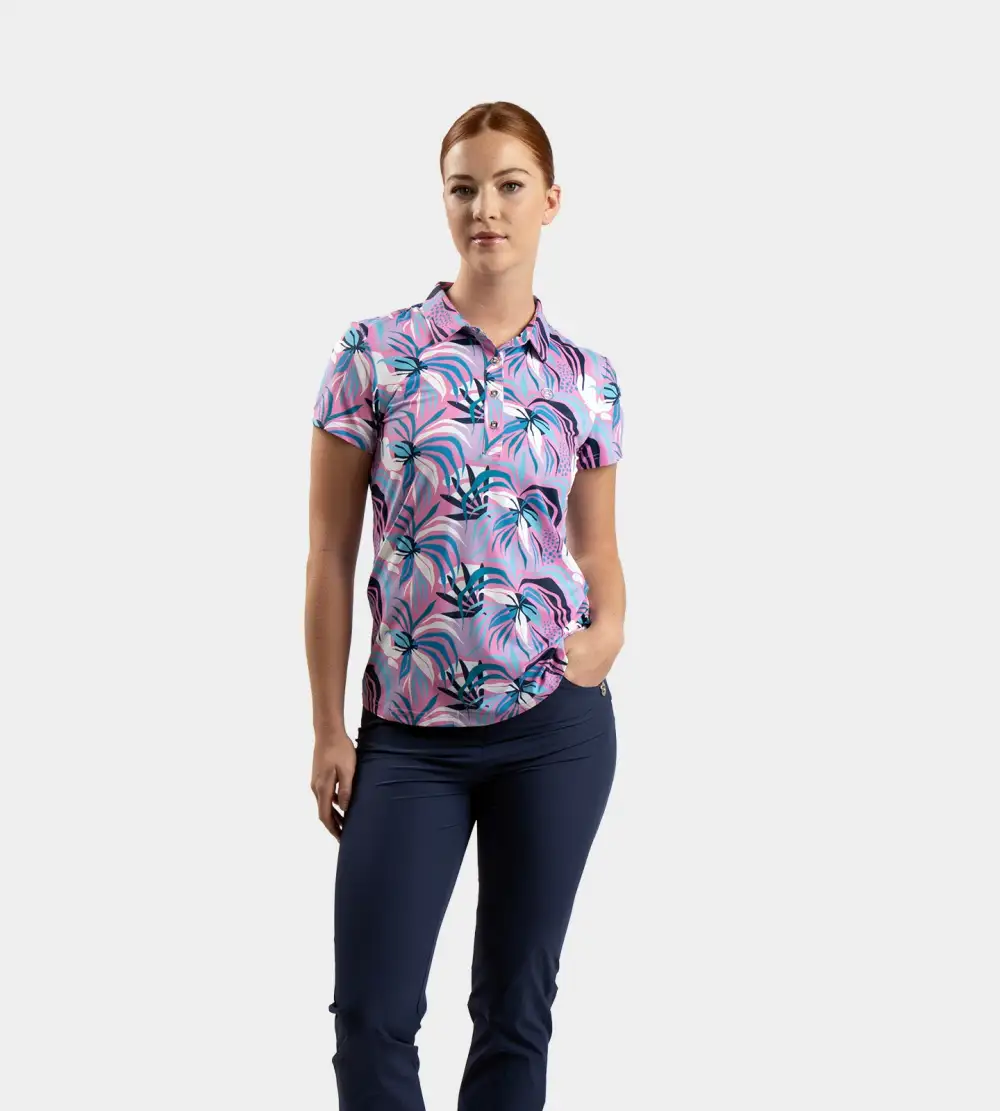d1963d9a1d429b1c8068f04b8f4b9b934a7e8fcd LADIES TROPIC POLO - PINK - Image 1