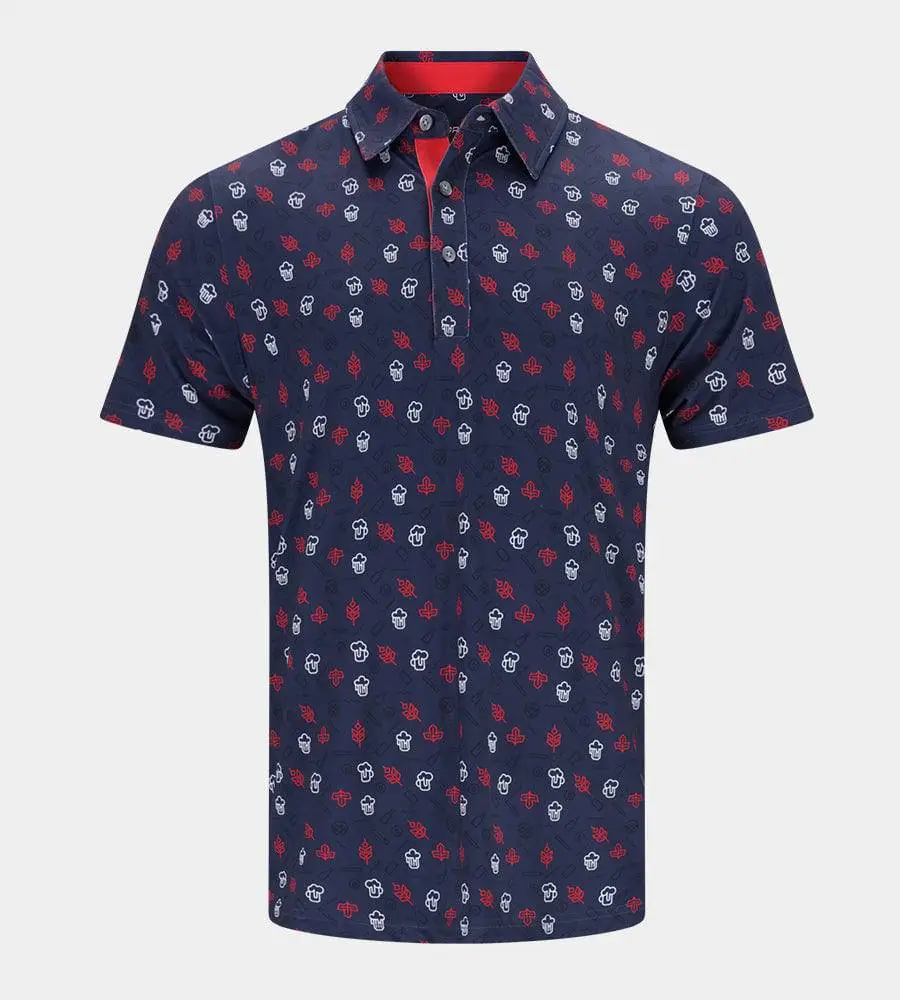 d3f46ce369aa22d8657bb551afff576b13f32d5e HOPS N BARLEY POLO - NAVY - Image 1