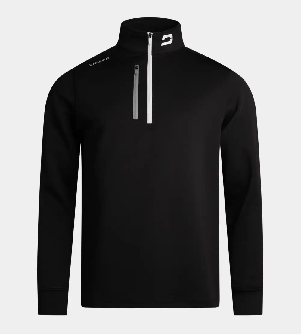 d4f9fe88288b8acfefcf03674a0db20b4050f296 MEN'S ULTRA BLEND GOLF MIDLAYER 1/4 ZIP - BLACK - Image 1