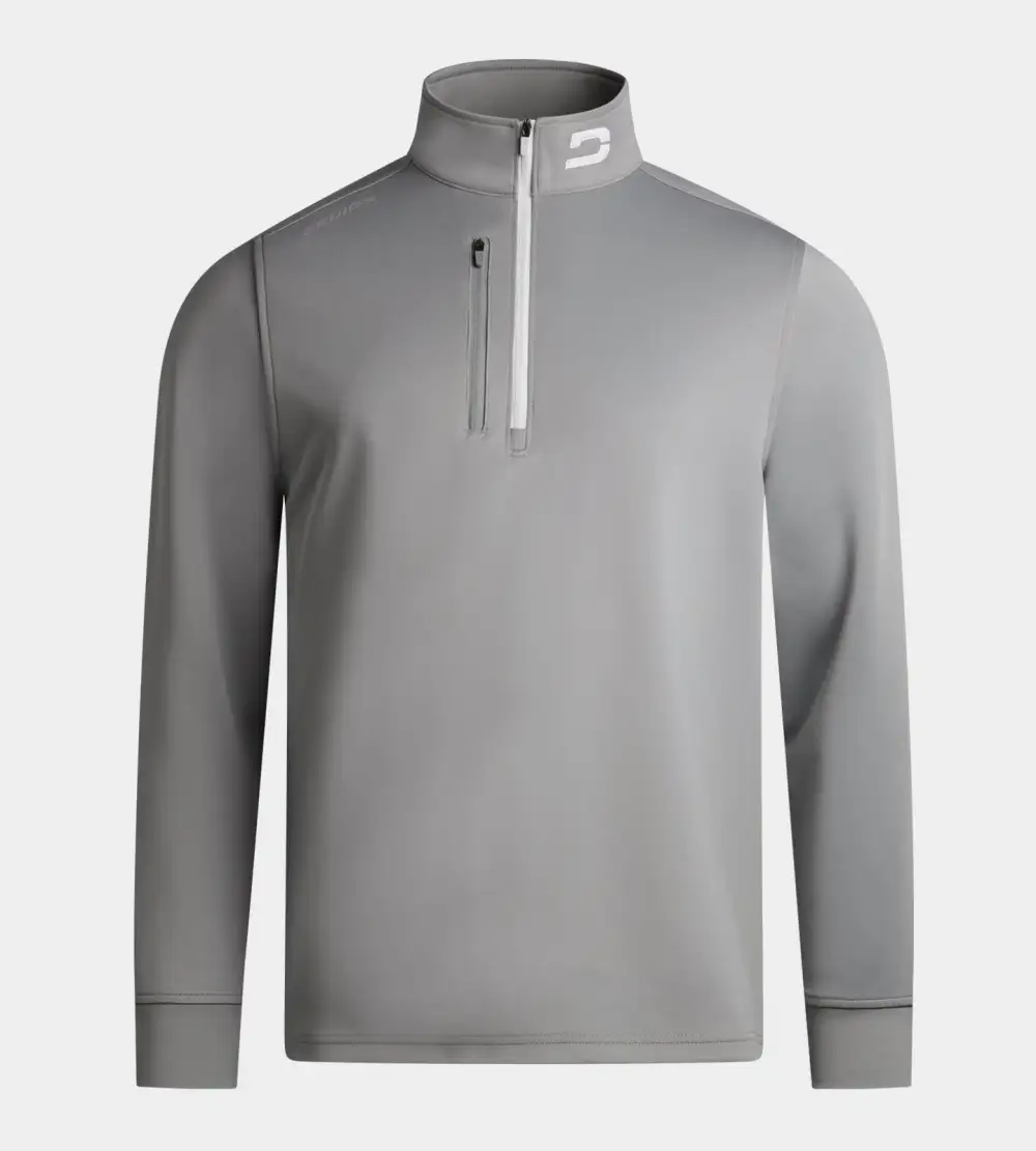 dbb5f6ded53766f5779578050a69d89f00ab0006 MEN'S ULTRA BLEND GOLF MIDLAYER 1/4 ZIP - LIGHT GREY - Image 1