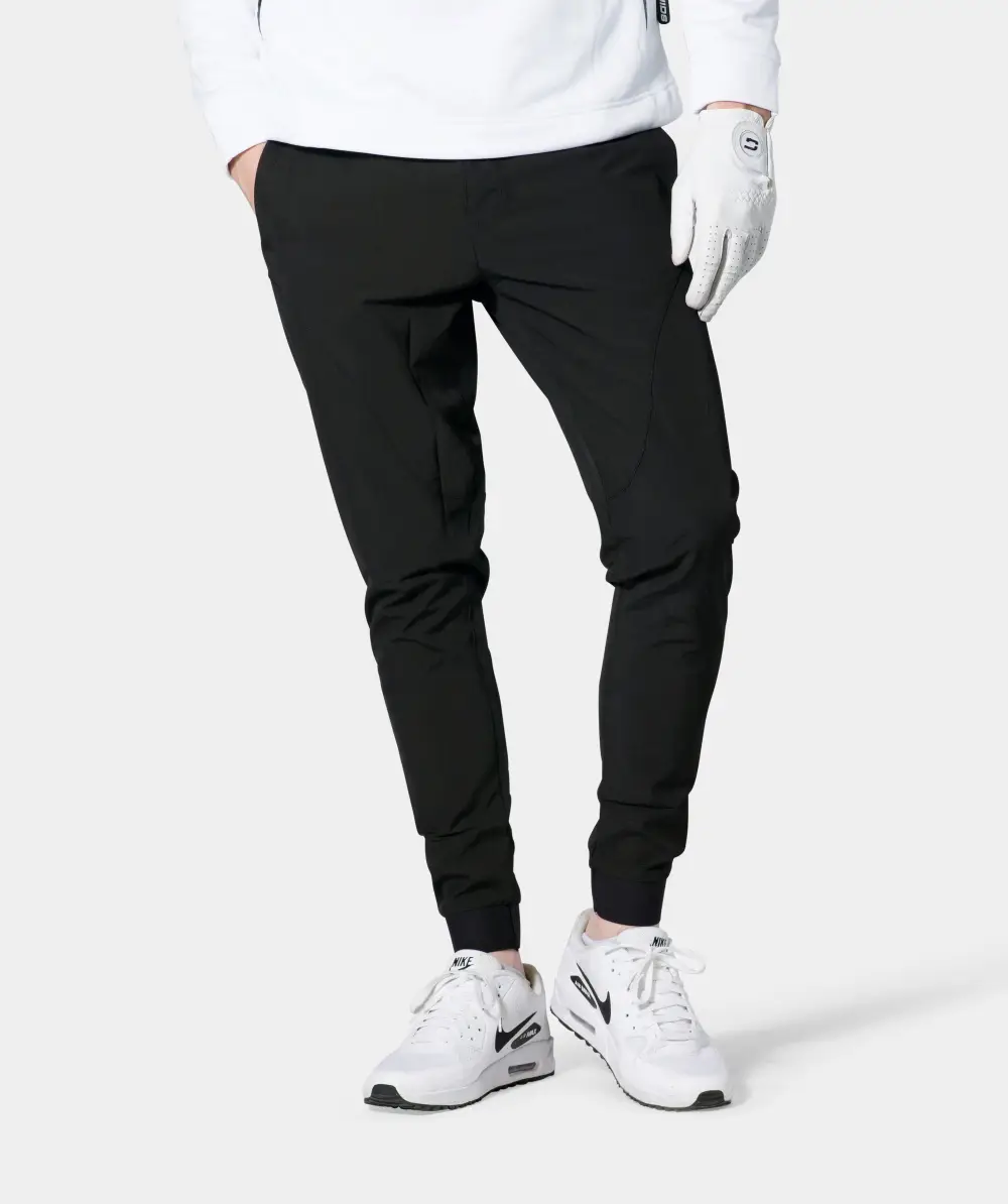 ec34a39a8b2441e5de9afe8c45fd95b4b8d9385c LUXE GOLF JOGGERS - BLACK - Image 1