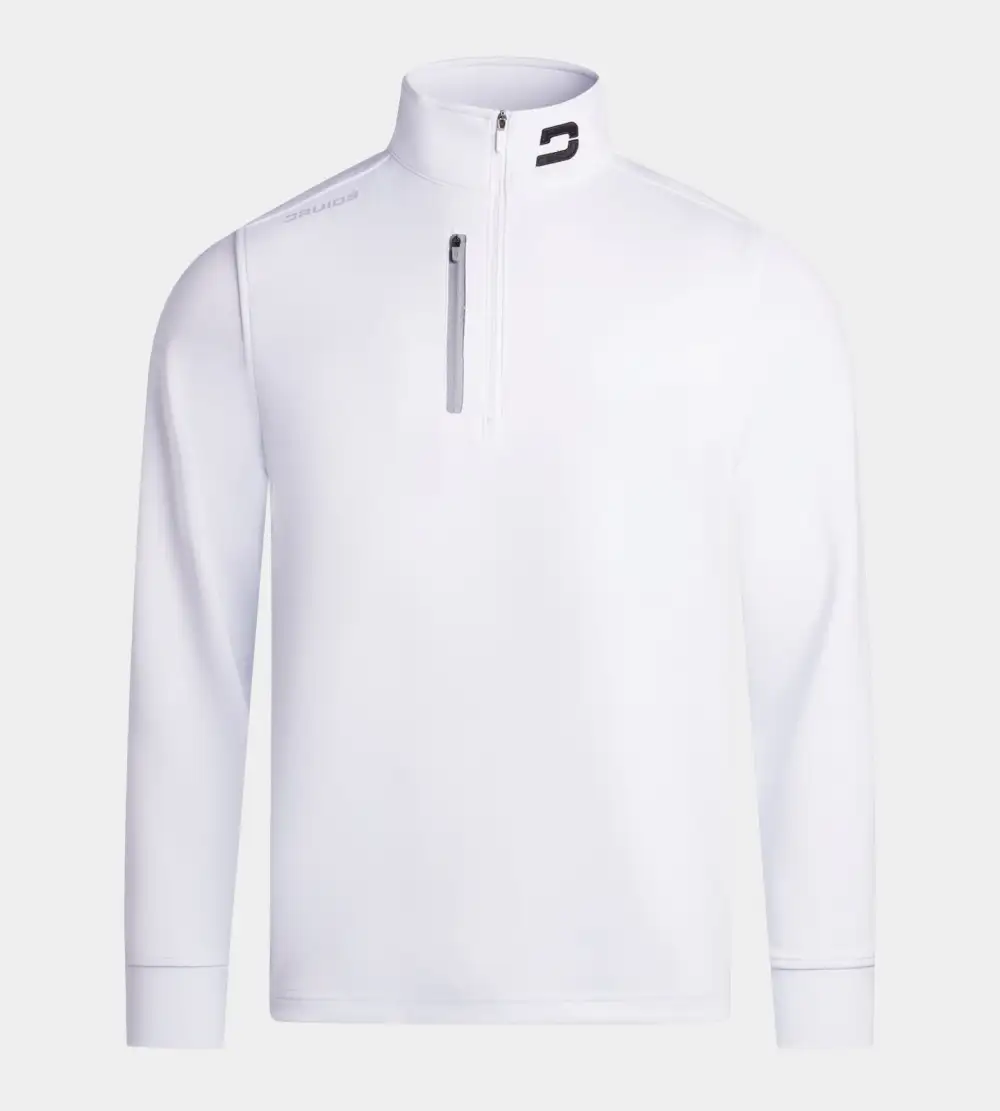 ff40eadd576f0f670de1ff0a64a1225c4900aad7 MEN'S ULTRA BLEND GOLF MIDLAYER 1/4 ZIP - WHITE - Image 1
